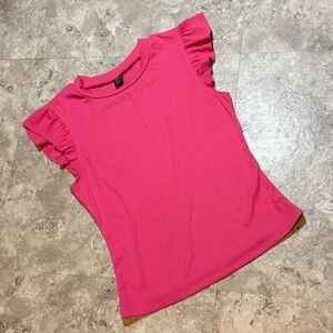 SHEIN Ruffle Sleeve Blouse Pink